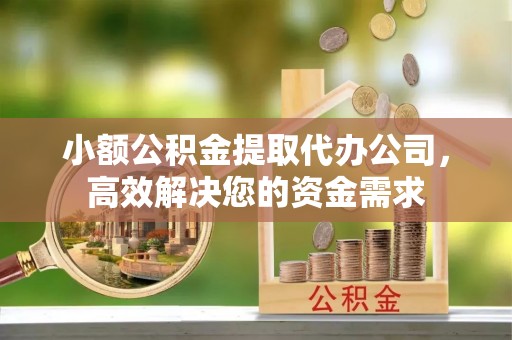 镜铁小额公积金提取代办公司，高效解决您的资金需求