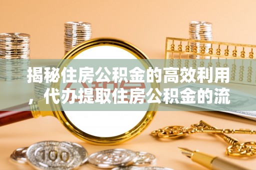 镜铁揭秘住房公积金的高效利用，代办提取住房公积金的流程与技巧