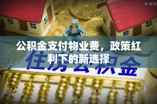 镜铁公积金支付物业费，政策红利下的新选择