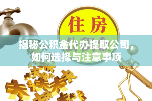 镜铁揭秘公积金代办提取公司，如何选择与注意事项